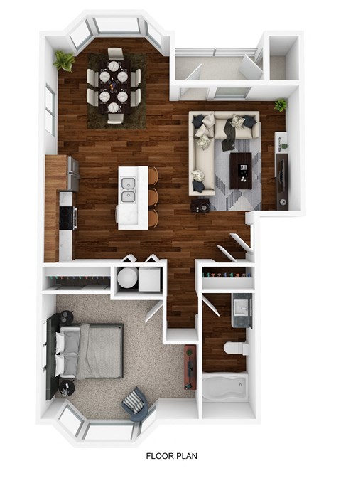 bedroom floor plan an in 1 bed 1 bath, opens a dialog